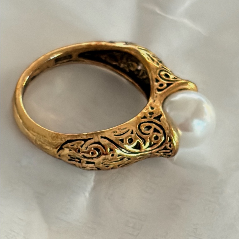 Pearl ring 925 stamped size 7 - Picture 5 of 5